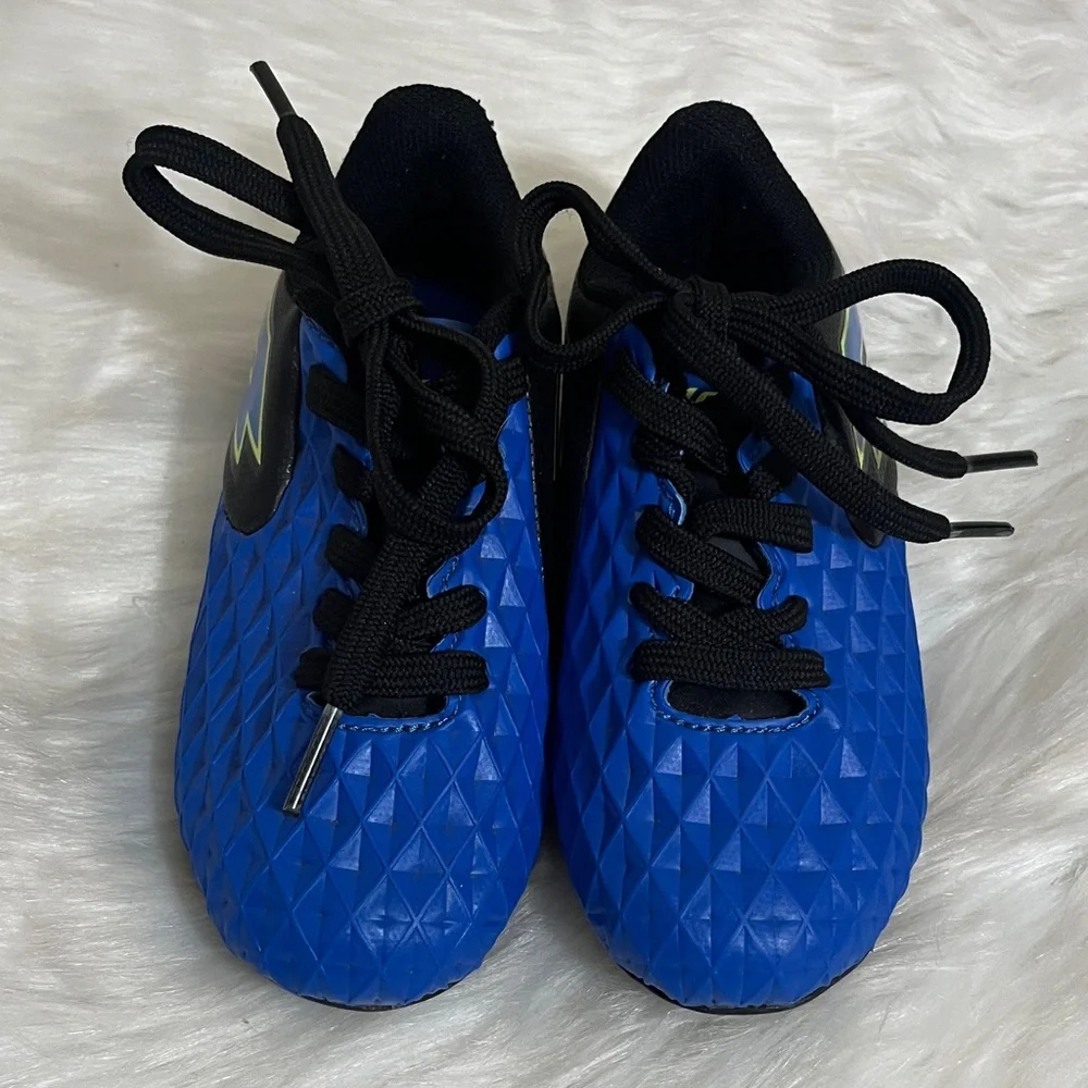 Blue Black Athletic Outdoor Sporty Soccer Cleats